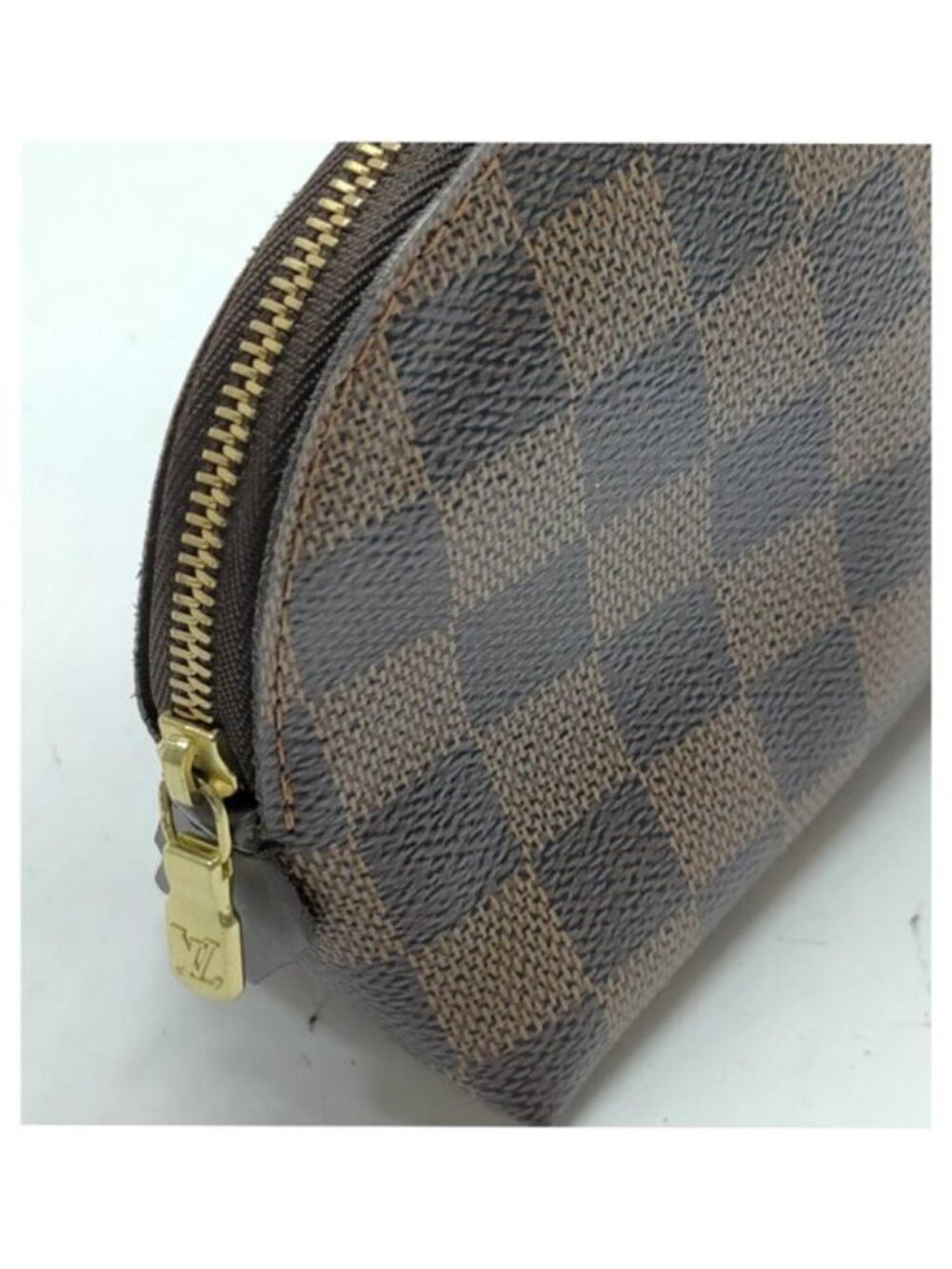 Authentic Louis Vuitton Damier Ebene Cosmetic Pouch PM Makeup Bag LV - Picture 10 of 16